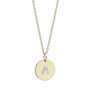 Westwick Yellow Gold Plated Disc Pendant, thumbnail 3 of 4