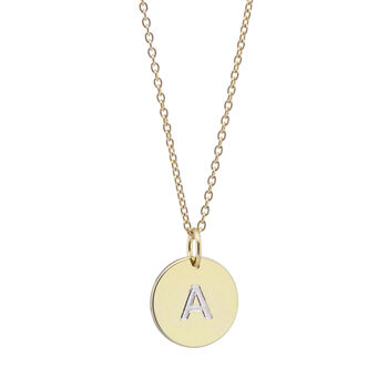 Westwick Yellow Gold Plated Disc Pendant, 3 of 4