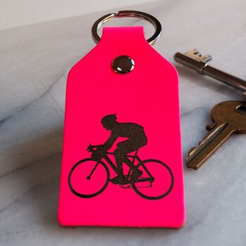 Cyclists Leather Key Ring, 9 of 12