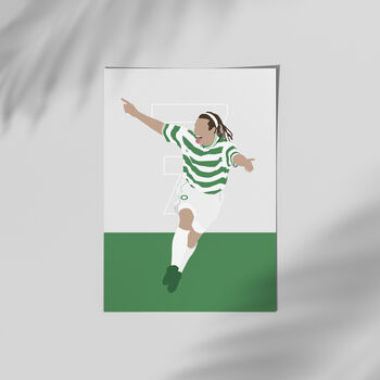 Henrik Larsson Celtic Poster Print, 3 of 3