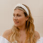'Maya' Silk Pearl Bridal Headband, thumbnail 2 of 3