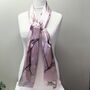 Ladies 100% Silk Scarf Ombre Light Pink, thumbnail 3 of 5