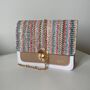 Personalised Amelia Straw Chain Brown Cross Body Bag, thumbnail 5 of 8