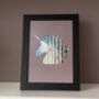 A4 Holographic Unicorn Head Poster, thumbnail 2 of 2