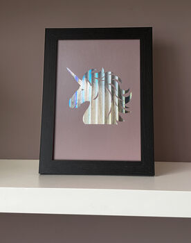 A4 Holographic Unicorn Head Poster, 2 of 2