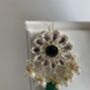 Alia 18 K Gold Plated Emerald Pearl Jewellery Set, thumbnail 6 of 6
