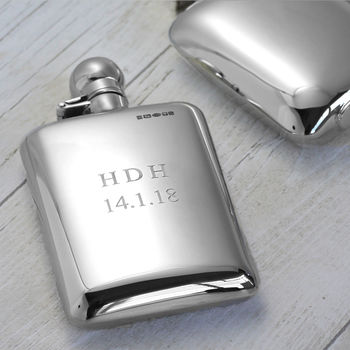 Sterling Silver Hip Flask, 2 of 6