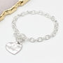 Personalised Sterling Silver Molten Heart Bracelet, thumbnail 1 of 4