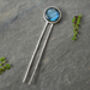 Labradorite Hairpin In Solid Sterling Silver, thumbnail 2 of 4