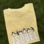 Embroidered Kids Organic Penquin Name T Shirt, thumbnail 1 of 2