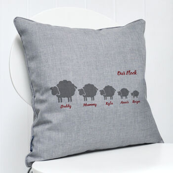 Personalised Flock Of Sheep Family Cushion, 2 of 4