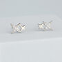 Sterling Silver Twinkling Star Stud Earrings, thumbnail 2 of 6