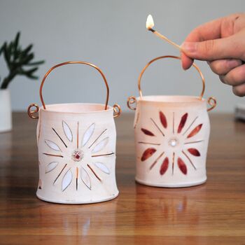 Ceramic Flower Personalised Tealight Holder, 4 of 7