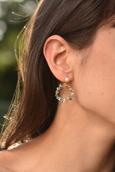 Statement Gemstone Drop Earrings, 5 of 10