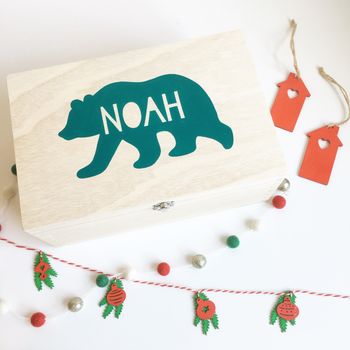 Personalised Wooden Christmas Eve Box, 5 of 7