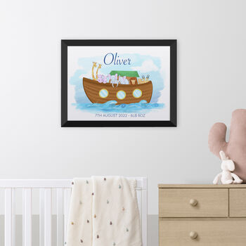 Personalised Noah's Ark Framed Wall Print, 5 of 12