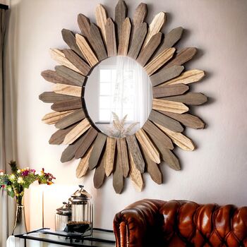 Hand Crafted Bohemian Wood Mirror, 6 of 10