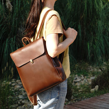 Worn Look Leather Backpack For Ladies By EAZO | notonthehighstreet.com