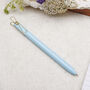 Pastel Blue Ballpoint Pen With Gold Clip, thumbnail 1 of 4