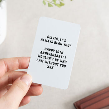 Tin Years Of Us Personalised Wallet Card, 2 of 2