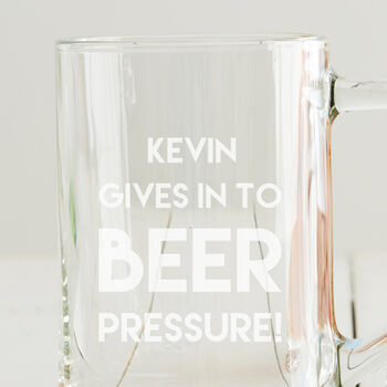Personalised 'Beer Pressure' Glass, 6 of 6