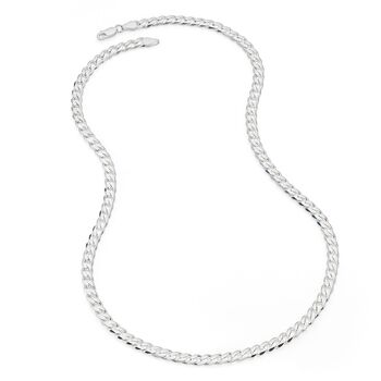 Sterling Silver Curb Chain Necklace 22 Inch, 4 of 5