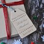Personalised 'Happy Christmas' Wooden Gift Tag, thumbnail 3 of 3