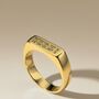 Gold Colour Personalised Signet Ring, thumbnail 1 of 9