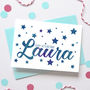 Personalised Birthday Stars Name Card, thumbnail 2 of 4