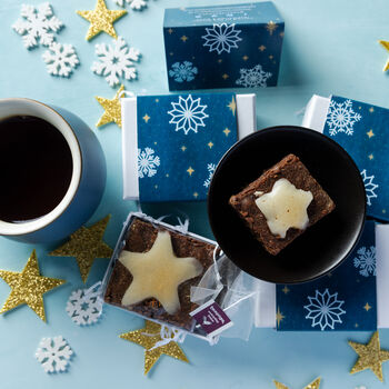 'Snowflakes' Mini Mince Pie Brownie And Tea, 3 of 3
