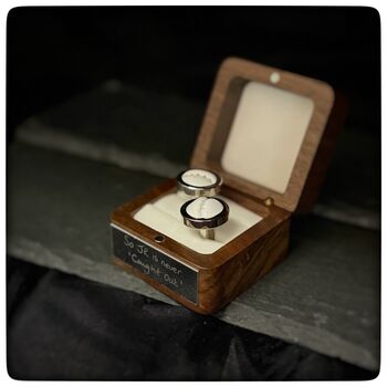 Personalised Football Leather Cufflinks, 9 of 11