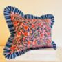 Quilted Indian Blockprint Cushion, thumbnail 3 of 3