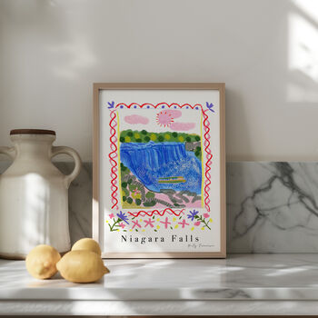 Niagara Falls Poster, USA And Canada Waterfall Landmark, 5 of 7