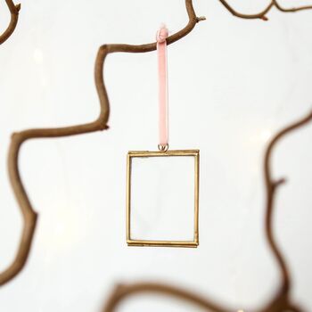 Small Brass Hanging Frame Christmas Decoration, 3 of 4