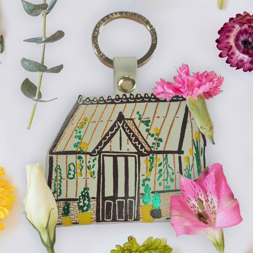 Greenhouse Leather Keyring By Posh Totty Designs Interiors