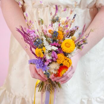 The Botanical Grove Dried Flower Baked Blossom Bridesmaid Bouquet, 3 of 3