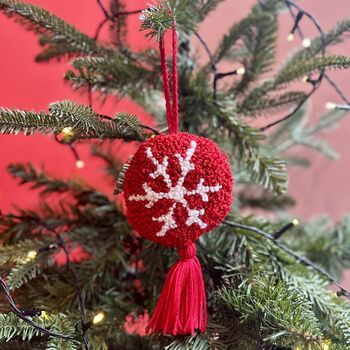 Personalised Snowflake Hook Christmas Bauble, 3 of 4