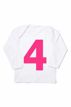 Kids T Shirt, I Am Four, Birthday Top, Number T Shirts, 3 of 4