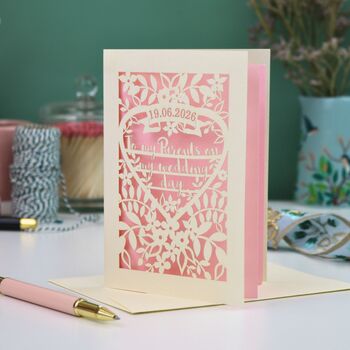Personalised 'To My Parents On My Wedding Day' Card, 3 of 9