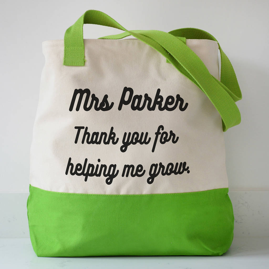 Personalised Thank You Teacher Shoulder Bag By A Type Of Design