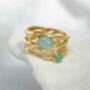 Aqua Chalcedony And Chrysoprase Statement Gold Ring, thumbnail 5 of 8