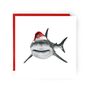 Vega The Shark Festive Red Hat Christmas Card, thumbnail 1 of 5