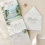 Island Theme Concertina Wedding Invitations, thumbnail 1 of 4