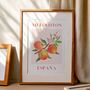 Spanish Peach Art Print Poster, Spain, Fruit, Hand Drawn, thumbnail 4 of 4