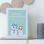 Mummy Christmas Card Personalised With Cute Snow People, thumbnail 3 of 4