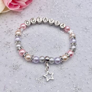 Personalised Heart Charm Bracelet Star Of The Week Bracelet, 9 of 10