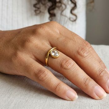 Floating Oval Diamond Ring, 8 of 10