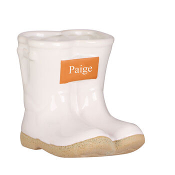 Personalised Welly Boot Garden Planter, 2 of 5