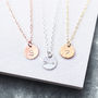 Personalised Hammered Initial Disc Necklace, thumbnail 2 of 4