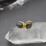 Labradorite Sterling Silver Stud Earrings, thumbnail 1 of 9